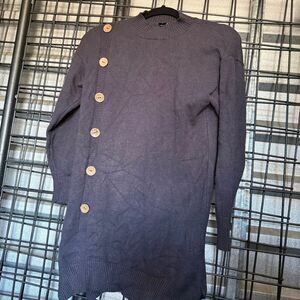 Emery rose sweater dress gray high neck small s thick winter capsule A8